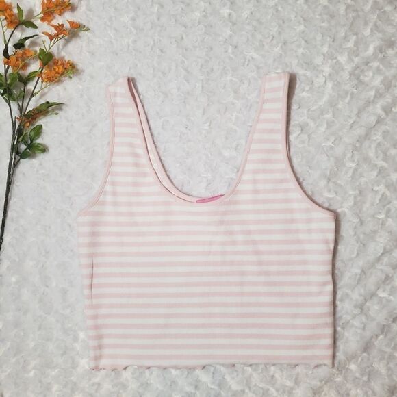Stoney Clover Lane x Target size Large light pink and white striped tank top - Picture 1 of 2